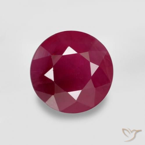0.77ct Natural Carmesim Profundo Rubi, Redondo, VS-SI