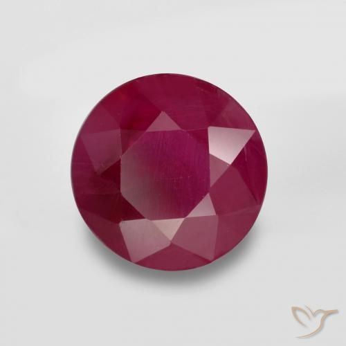 Rubi Carmesim Profundo Natural 0.77ct, Redondo, VS-SI