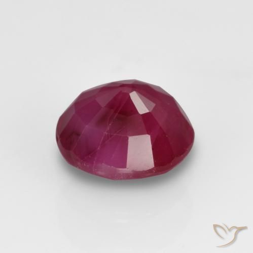 Rubi Carmesim Profundo Natural 0.77ct, Redondo, VS-SI