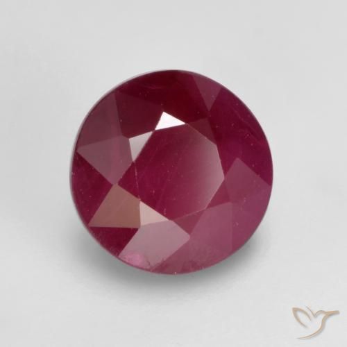 Rubi vermelho médio Natural 1.04ct, Redondo, SI