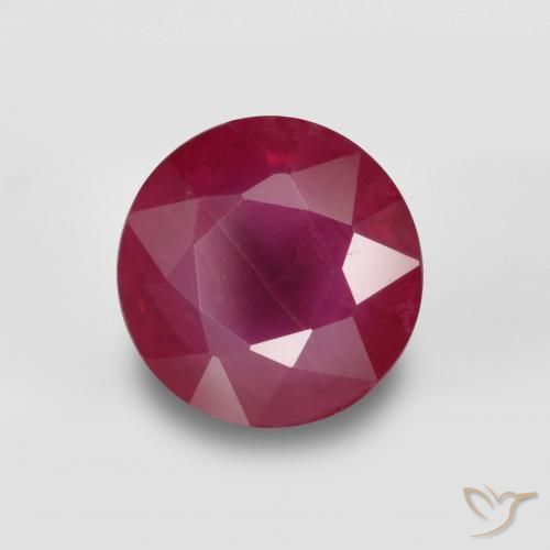 Rubi vermelho médio Natural 0.79ct, Redondo, VS-SI