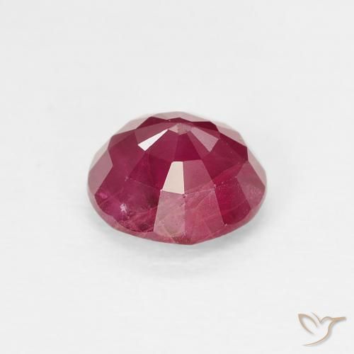 Rubi Vermelho rosado Natural 0.93ct, Redondo, VS-SI