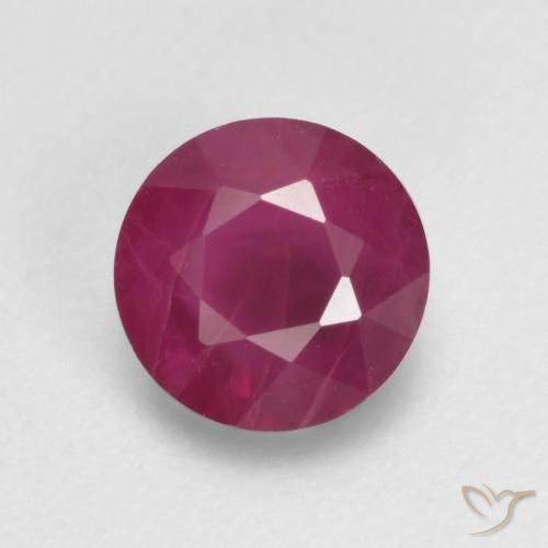 0.81ct Natural uva brilhante Rubi, Redondo, VS-SI