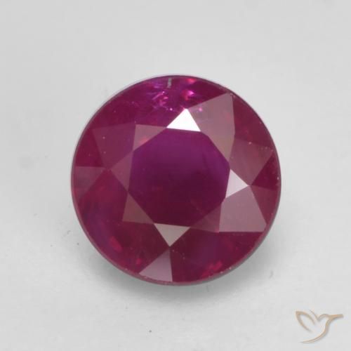 0.67ct Natural Vermelho Rapberry Rubi, Redondo, VS-SI