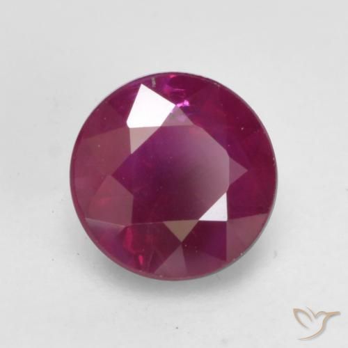 Rubi Vermelho Rapberry Natural 0.67ct, Redondo, VS-SI