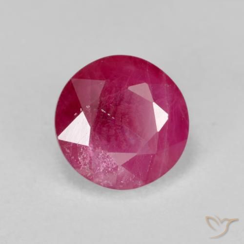 Rubi vermelho médio Natural 1.14ct, Redondo, SI