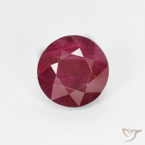 1.06ct Natural Vermelho escuro Rubi, Redondo, VS-SI