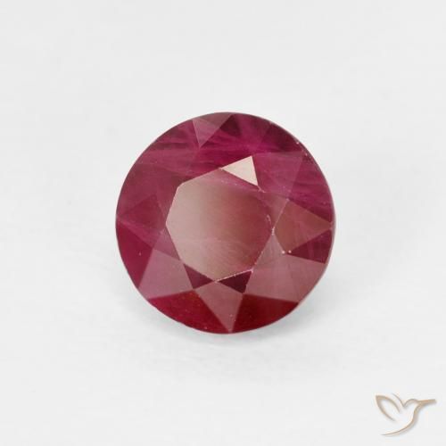 Rubi Vermelho escuro Natural 1.06ct, Redondo, VS-SI