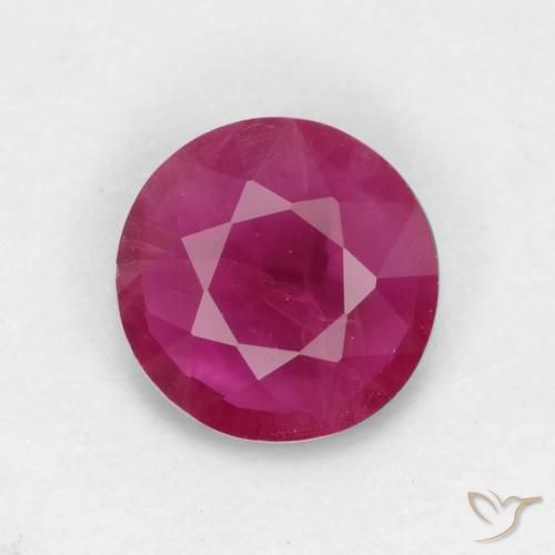 0.54ct Natural Luz vermelha Rubi, Redondo, VS-SI