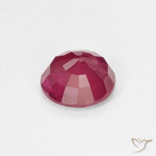 Rubi Vermelho escuro Natural 0.81ct, Redondo, VS-SI