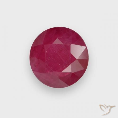 Rubi vermelho médio Natural 0.66ct, Redondo, VS-SI