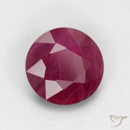 Rubi vermelho médio Natural 0.73ct, Redondo, VS-SI