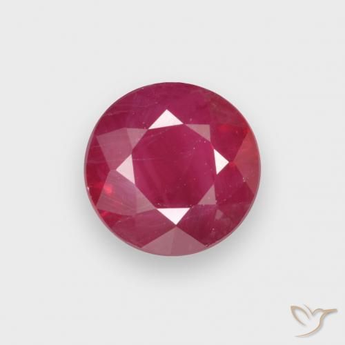 0.91ct Natural Carmesim Profundo Rubi, Redondo, VS-SI