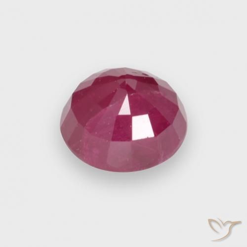 Rubi Carmesim Profundo Natural 0.91ct, Redondo, VS-SI