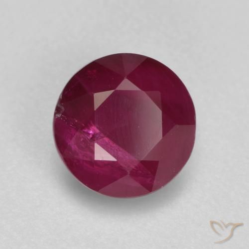 Rubi vermelho médio Natural 0.94ct, Redondo, SI