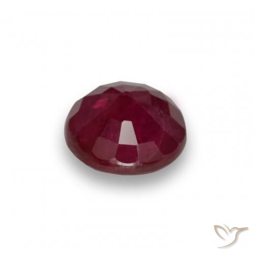 Rubi Vinho vermelho Natural 0.90ct, Redondo, VS-SI