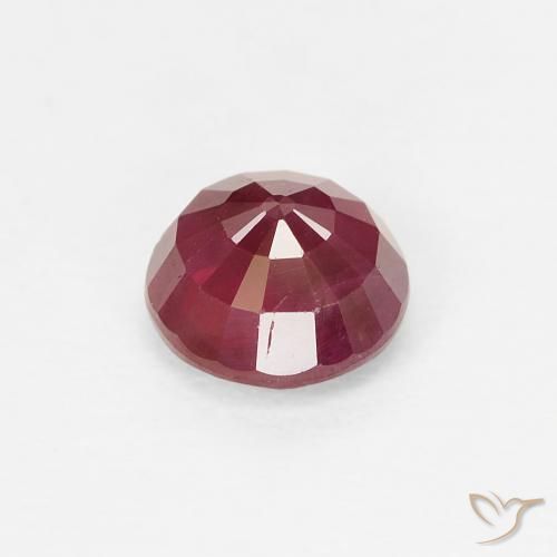 Rubi Vermelho escuro Natural 0.84ct, Redondo, VS-SI
