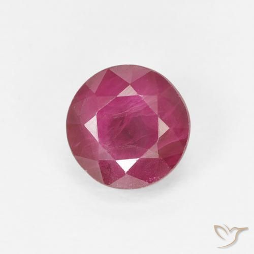 1.00ct Natural uva brilhante Rubi, Redondo, VS-SI