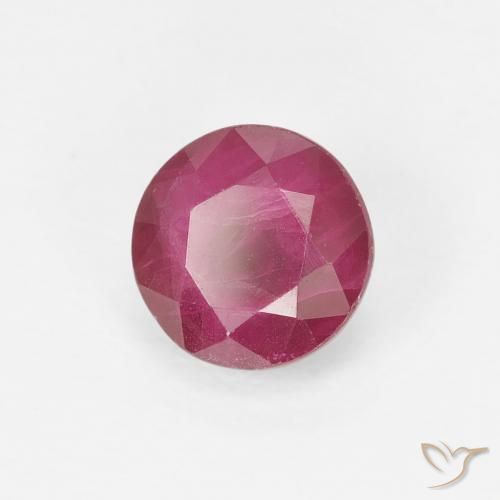 Rubi uva brilhante Natural 1.00ct, Redondo, VS-SI