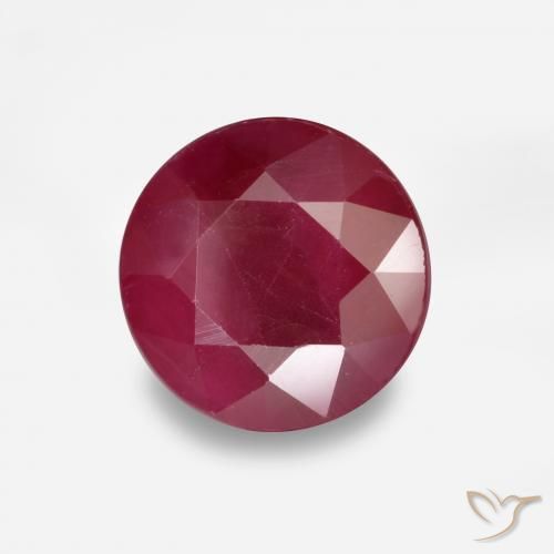 Rubi Vermelho escuro Natural 1.03ct, Redondo, VS-SI