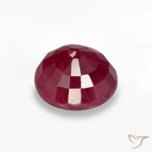 Rubi Vermelho escuro Natural 1.03ct, Redondo, VS-SI