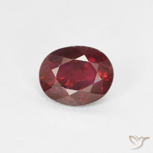 Rubi Vermelho brilhante Natural 0.44ct, oval, VS-SI