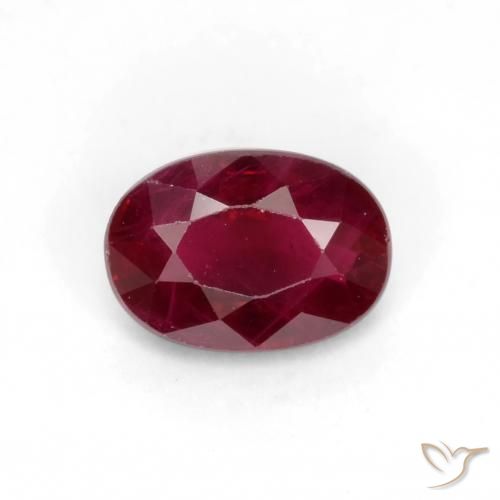 0.55ct Natural Vermelho escuro Rubi, oval, VS-SI