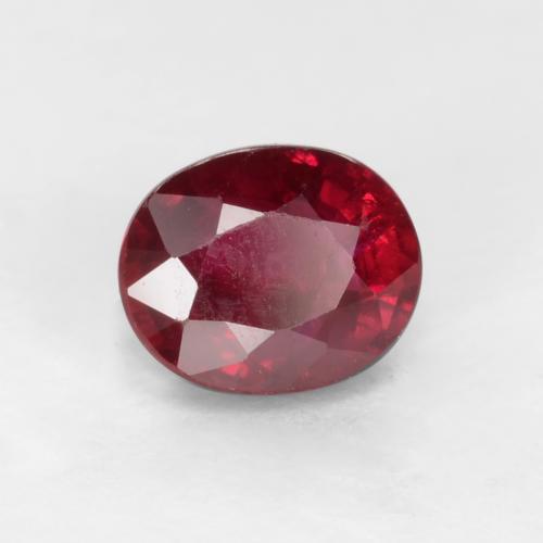 Rubi vermelho natural 0,46ct, corte oval, VS-SI