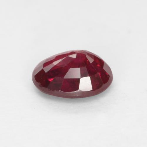 Rubi vermelho natural 0,46ct, corte oval, VS-SI