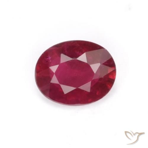 Rubi Rosa Avermelhado Profundo Natural 0.35ct, oval, VS-SI
