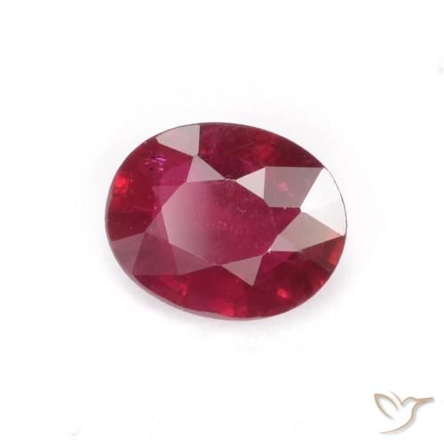 Rubi Rosa Avermelhado Profundo Natural 0.35ct, oval, VS-SI