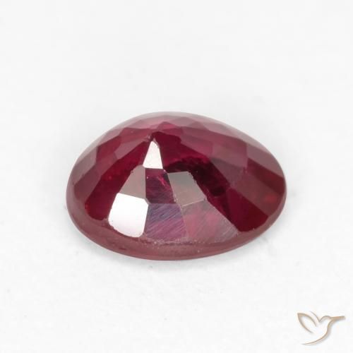 Rubi Vermelho escuro Natural 0.47ct, oval, VS-SI