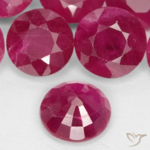 Rubi vermelho médio Natural 0.59ct, Redondo, VS-SI