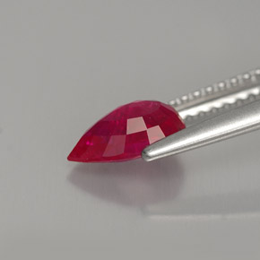 Rubi vermelho natural 1,07ct, formato de pêra, VS
