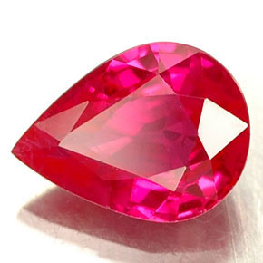 Rubi rosa natural 1,04ct, formato de pêra, VS