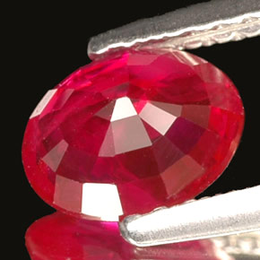 Rubi rosa natural 1,03ct, corte oval, VVS-VS
