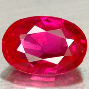 Rubi rosa natural 1,03ct, corte oval, VS