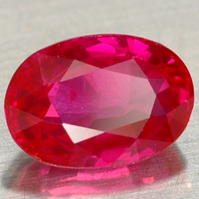 Rubi rosa natural 1,03ct, corte oval, VS