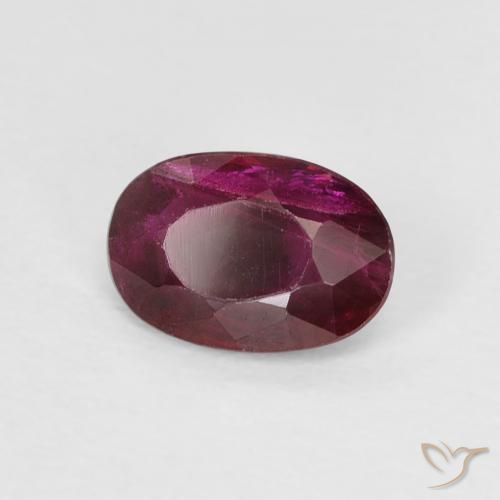 Rubi vermelho médio Natural 0.53ct, oval, VS-SI