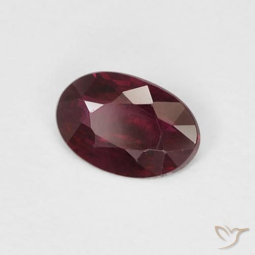 Rubi Vinho vermelho Natural 0.39ct, oval, VS-SI