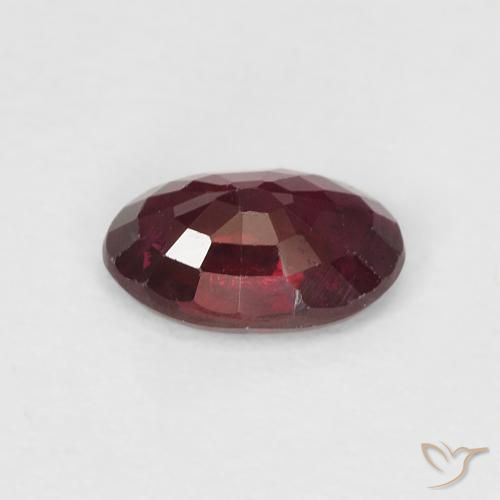 Rubi Vermelho escuro Natural 0.49ct, oval, VS-SI