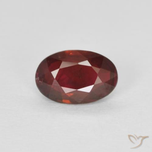0.46ct Natural Vermelho brilhante Rubi, oval, VS-SI