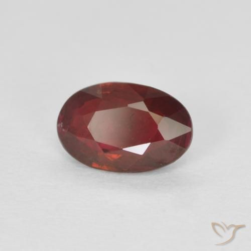 Rubi Vermelho brilhante Natural 0.46ct, oval, VS-SI