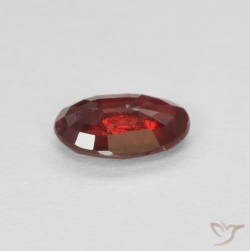 Rubi Vermelho brilhante Natural 0.46ct, oval, VS-SI