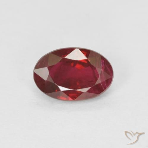 0.55ct Natural Vinho vermelho Rubi, oval, VS-SI