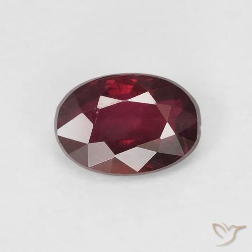 0.52ct Natural vermelho médio Rubi, oval, VS-SI