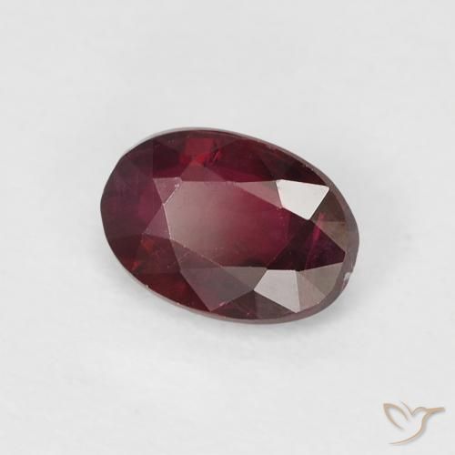 Rubi vermelho médio Natural 0.52ct, oval, VS-SI