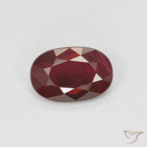 0.57ct Natural Vinho vermelho Rubi, oval, VS-SI