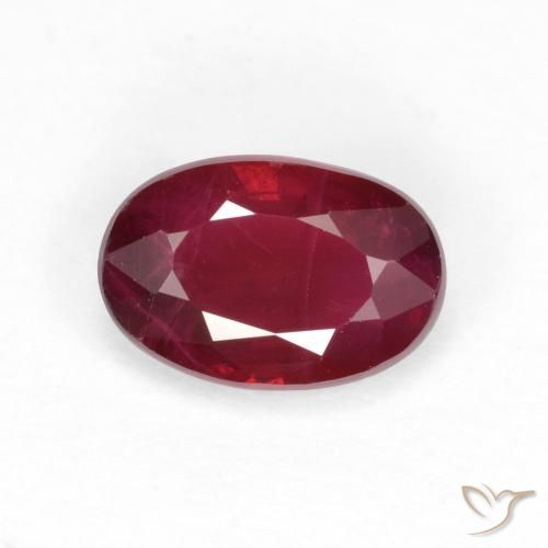 0.58ct Natural Sangue vermelho Rubi, oval, VS-SI