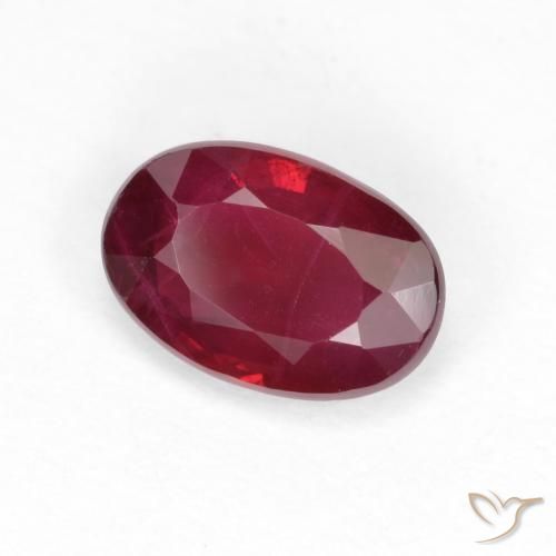 Rubi Sangue vermelho Natural 0.58ct, oval, VS-SI
